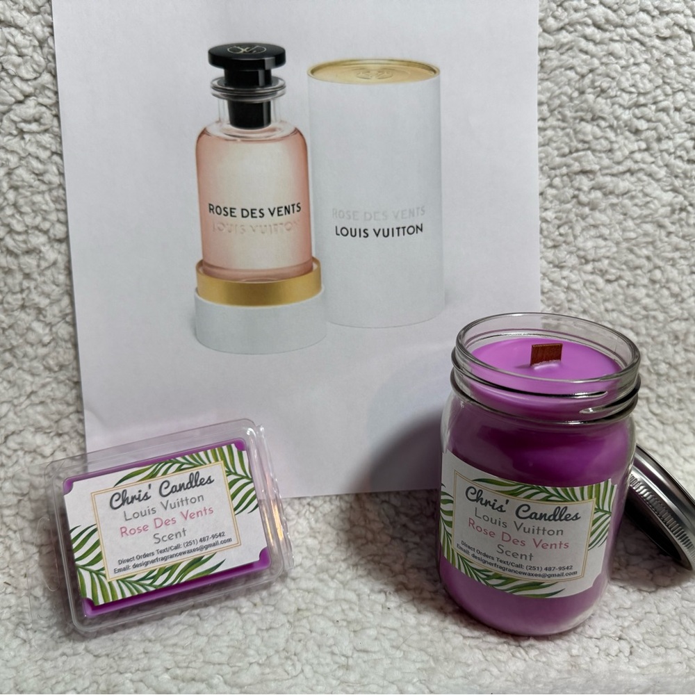 LV Rose Des Vents Scent Candle/Melts Bundle